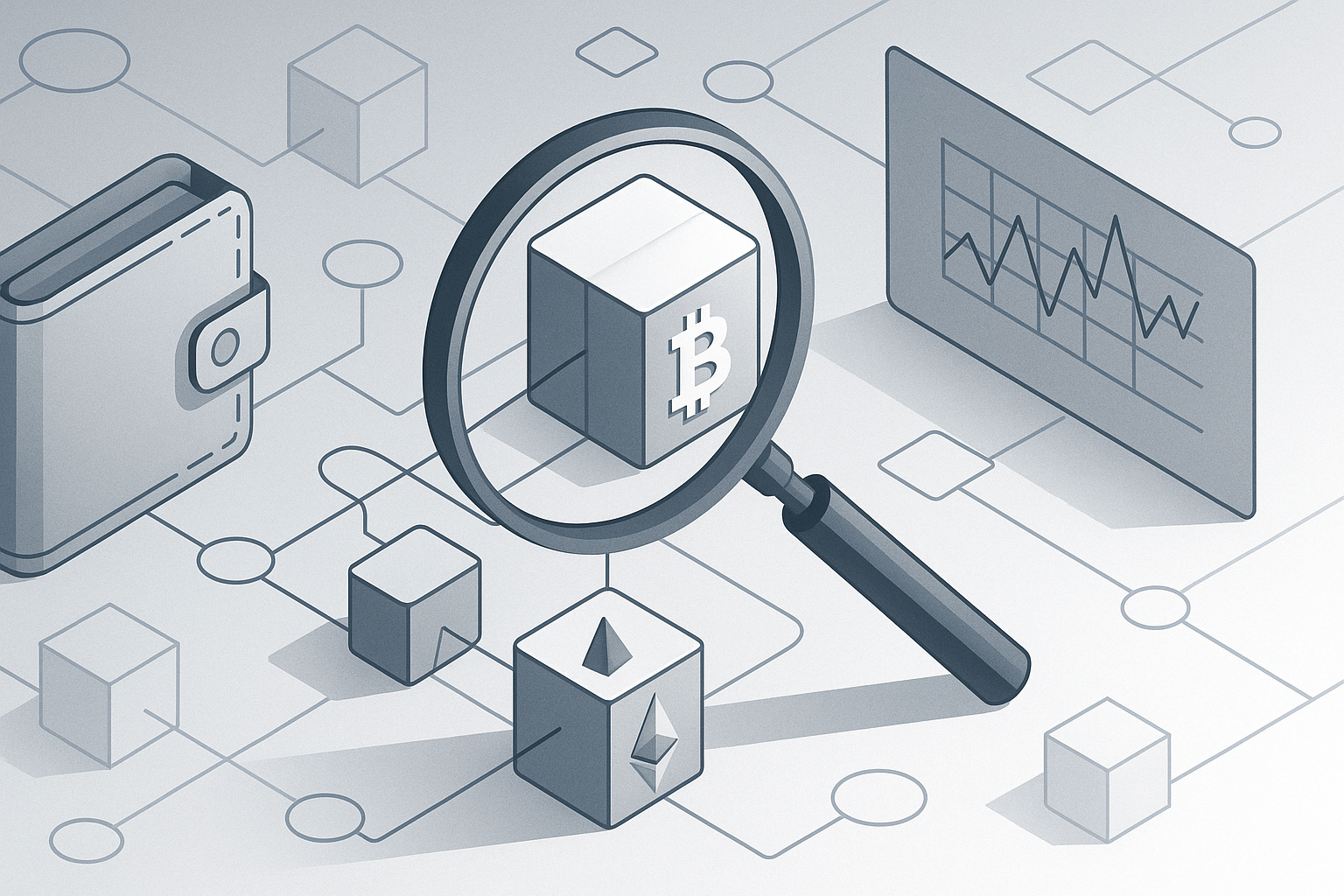Editorial illustration for: Bitcoin and Ethereum Hold Steady as Traders Brace for Fed Rate Cut