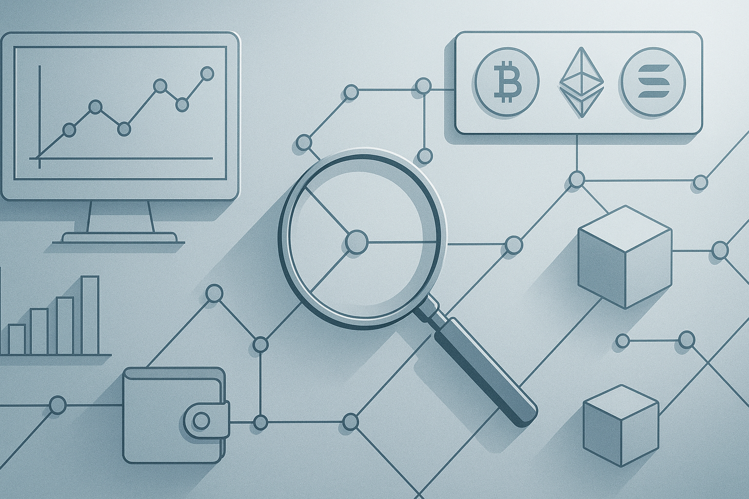 Editorial illustration for: Digital Asset Treasuries: Bitcoin, Ethereum and Solana in Holdings
