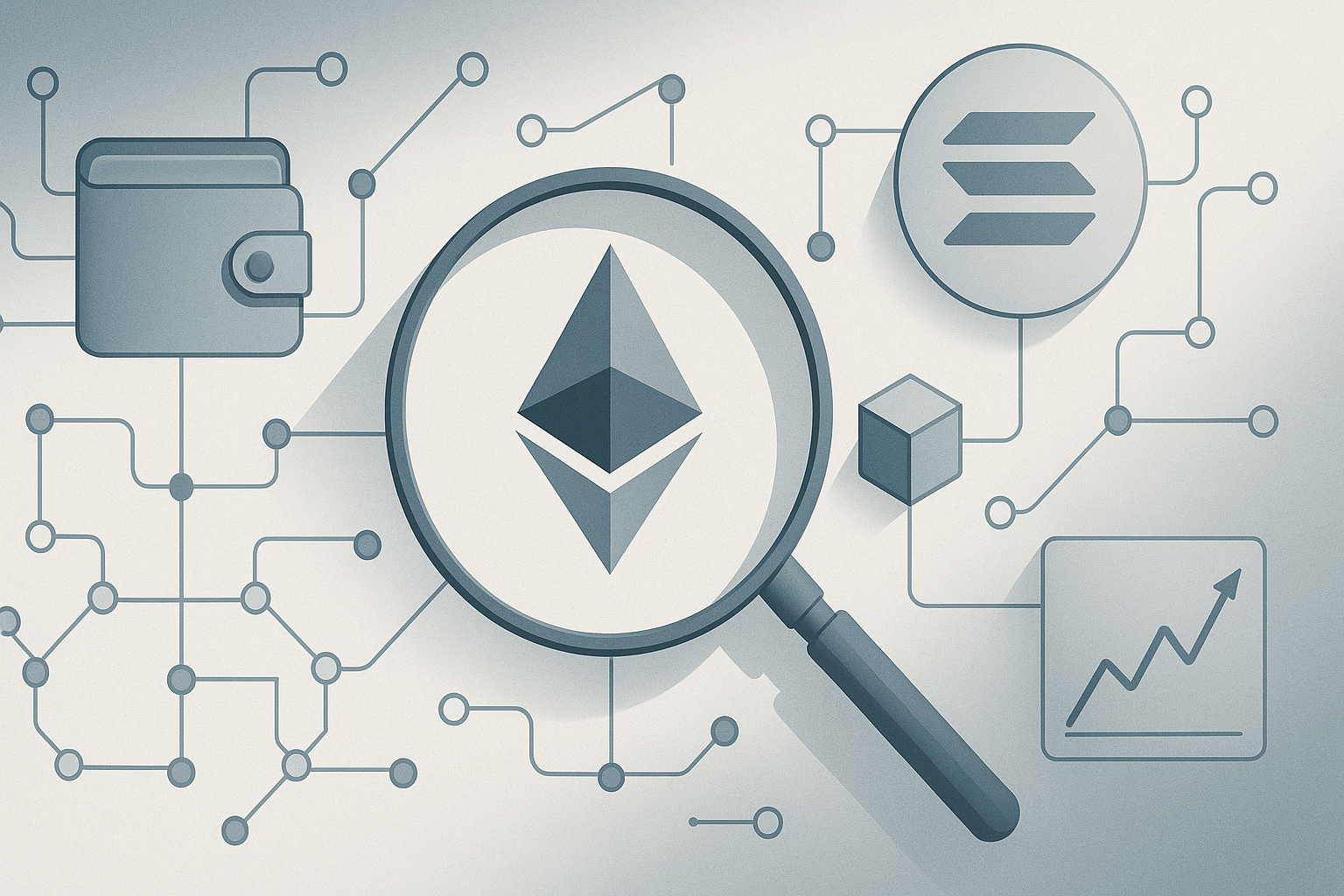 Editorial illustration for: Ethereum vs Solana: Which Reaches a New All-Time High First?